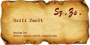 Szili Zsolt névjegykártya
